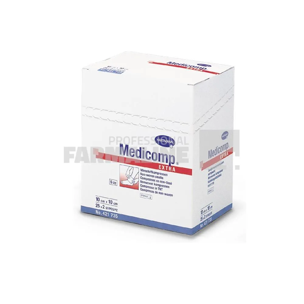 Hartmann Medicomp Comprese extra sterile 10 cm x 10cm 25 bucati