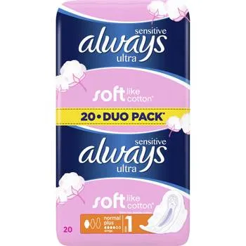 Absorbante Sensitive ultra plus, duo pack, 20 bucati, Always