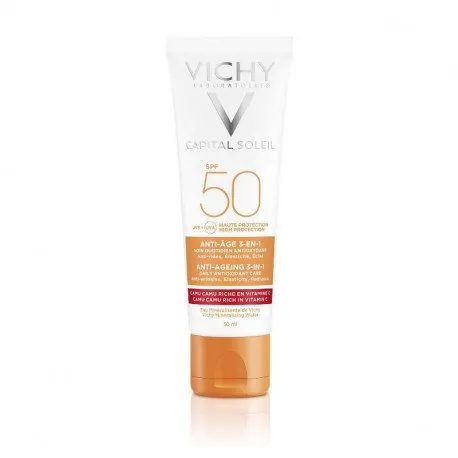 VICHY CAPITAL SOLEIL Crema antioxidanta antirid 3 in 1 SPF 50, 50 ml