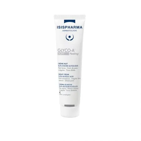 Crema de noapte cu acid glicolic 5.5% Glyco-A Soft Peeling, 30 ml, Isis
