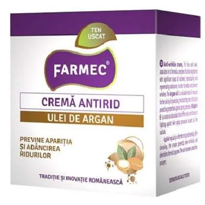 Farmec Crema antirid cu Ulei de Argan ten uscat 50 ml