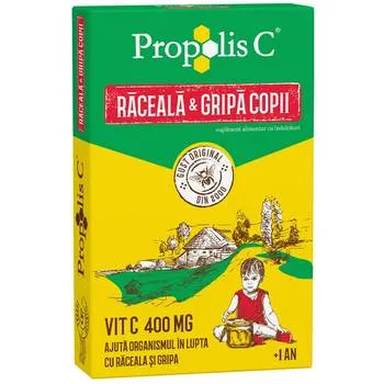 Propolis C raceala si gripa kids +1an, 8 plicuri, Fiterman