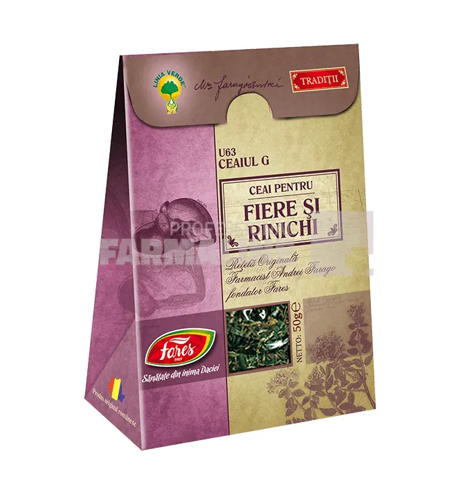 Fares Ceai traditii originale pentru pietre la fiere si rinichi 50 g