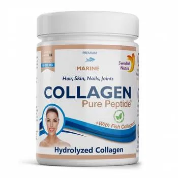 Pulbere de colagen hidrolizat tip 1 si 3 Pure peptide, 300g, Swedish Nutra