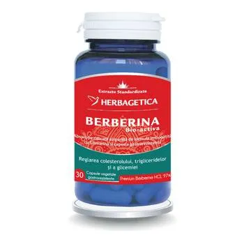 Berberina Bio-Activa, 30 capsule, Herbagetica