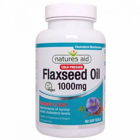 NATURES AID Flaxseed oil 1000 mg, 90 capsule