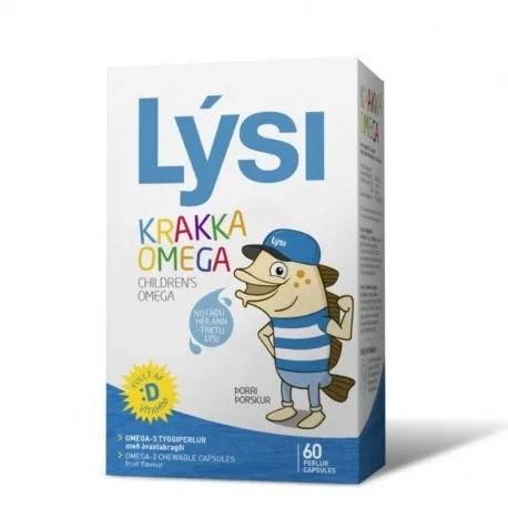 OMEGA-3 LYSI copii, 60 capsule masticabile