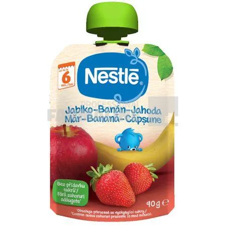 Nestle Piure mar, banana, capsune 6+ luni  90gr