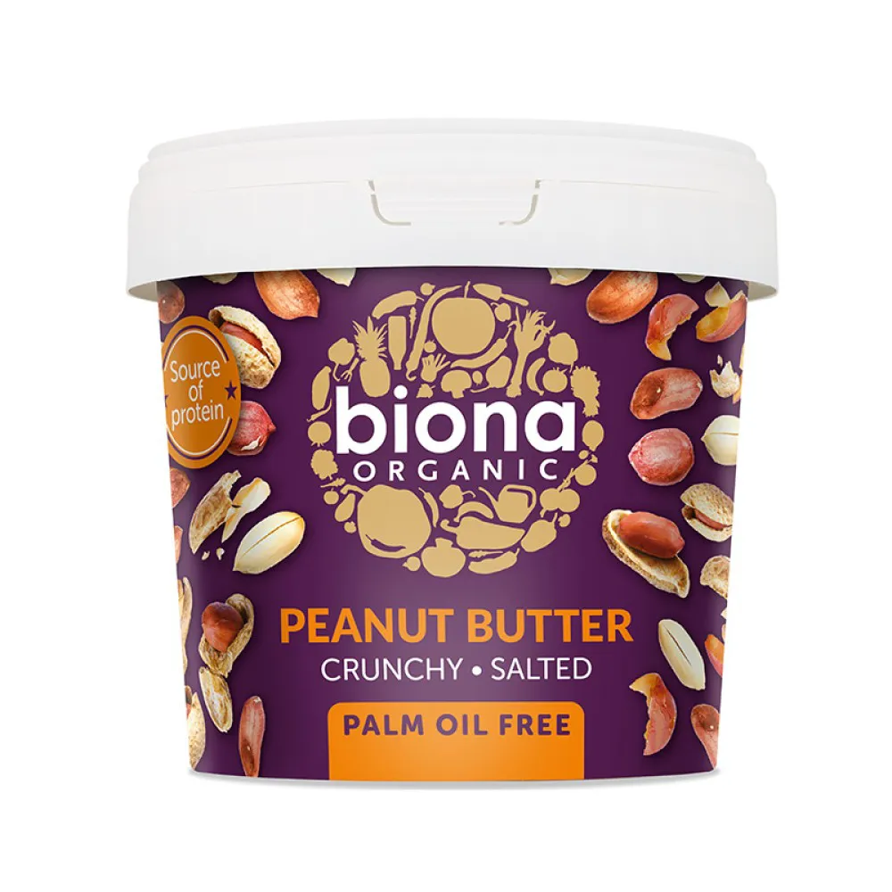 Unt de arahide crunchy bio (1 kg), Biona