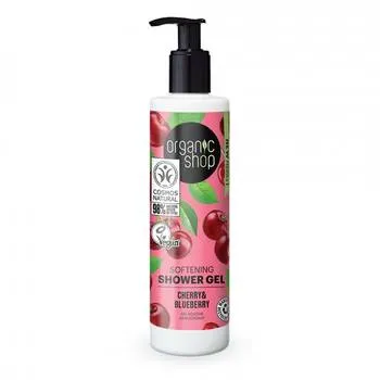 Gel de dus Cherry & Blueberry, 280ml, Organic Shop