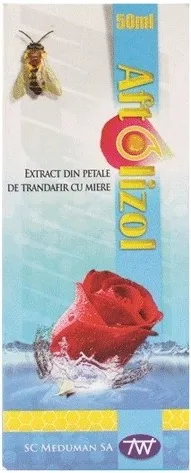 Aftolizol extract din petale de trandafir cu miere, 50 ml, Meduman