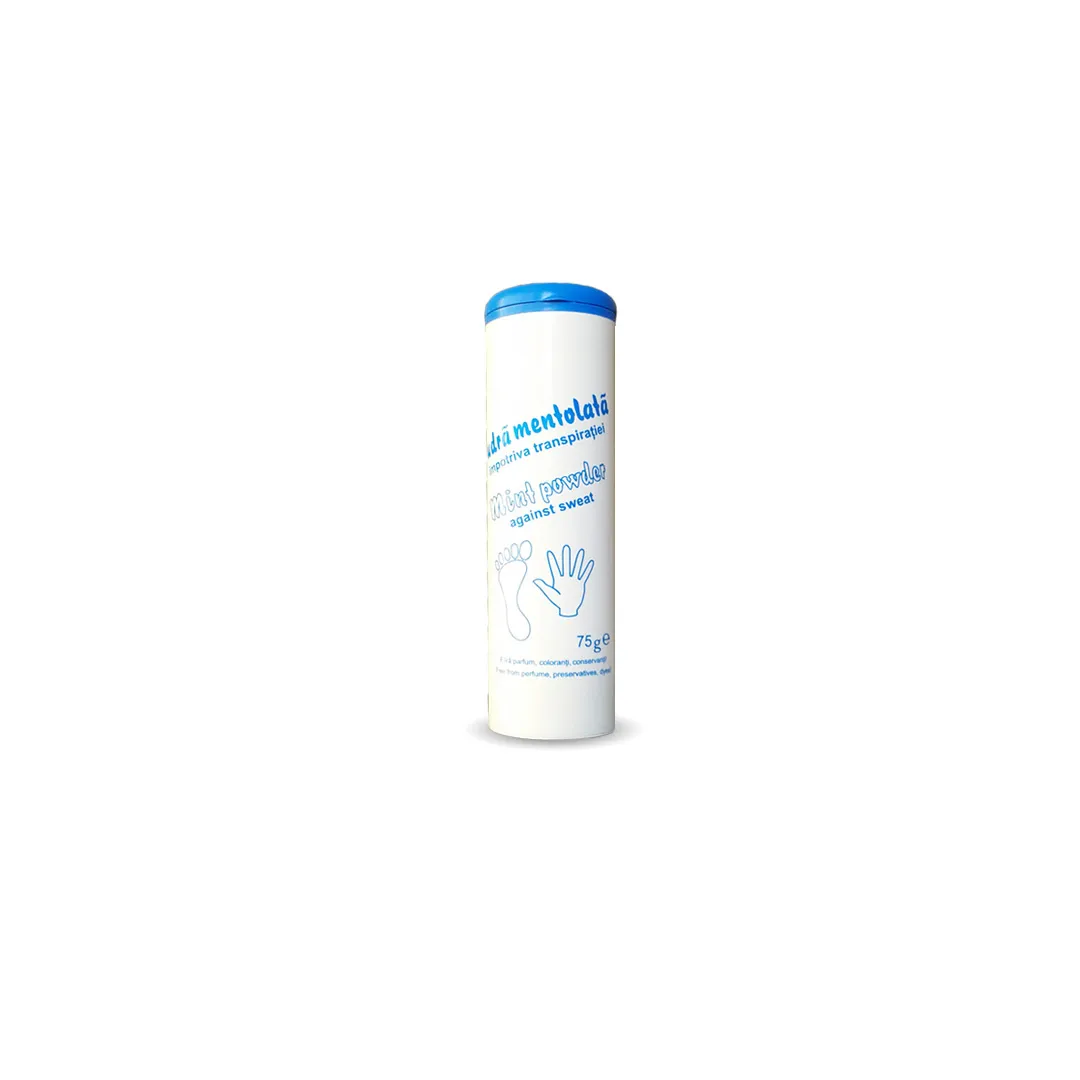 Pudra mentolata impotriva transpiratiei, 75 g, Mebra