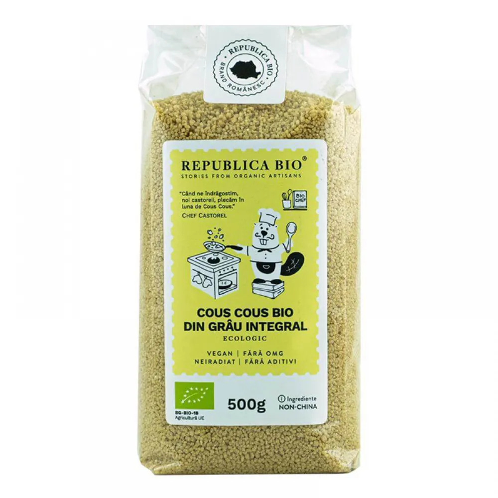 Cous Cous din grau integral (500 grame), Republica Bio