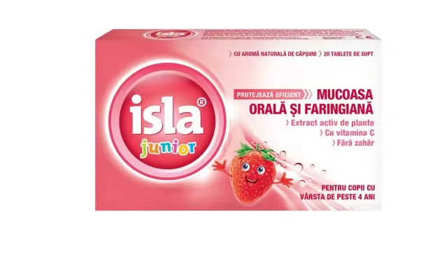 Isla junior cu aroma de capsuni, 20 tablete de supt, Engelhard Arzneimittel, Vedra