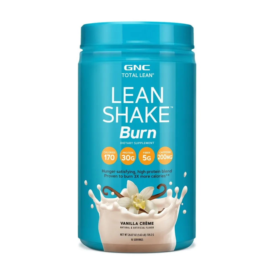GNC TOTAL LEAN LEAN SHAK BURN VANILLA CREME 739.2G