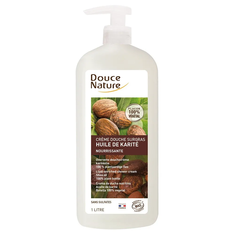 Gel de dus crema cu ulei de shea fara sulfati (1L), Douce Nature
