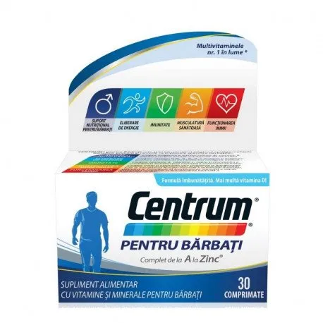 Centrum A la Zinc pentru barbati, 30 comprimate