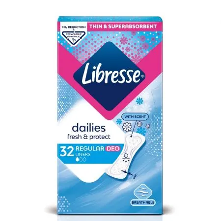 Absorbante zilnice Normal Deo, 32 bucati, Libresse