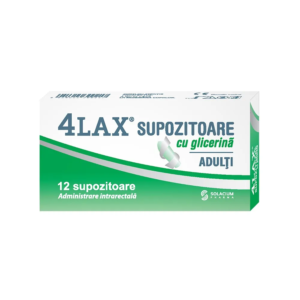 4LAX ADULTI SUPOZITOARE GLICERINA 12 SUP SOLACIUM