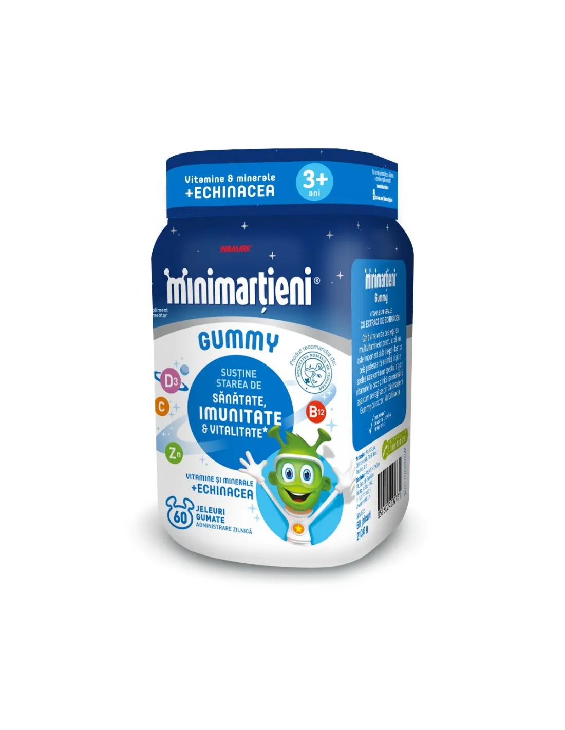 Minimartieni Gummy cu Echinaceea x 60 jeleuri Walmark
