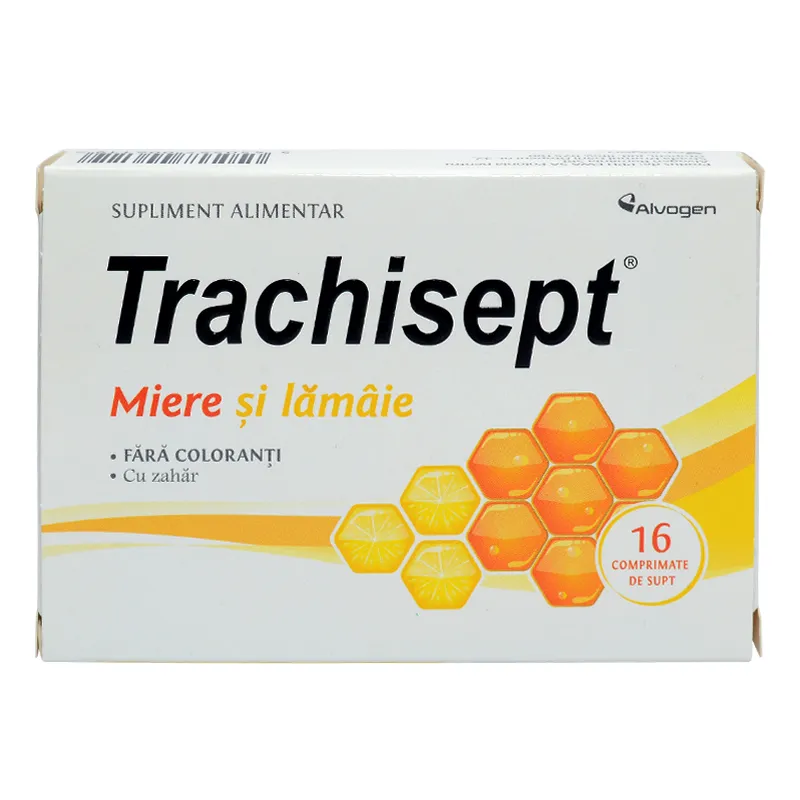 Trachisept miere si lamaie, 16 comprimate, Labormed