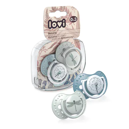 Lovi suzete din silicon Dynamic 0-3 luni Botanic baiat x 2 bucati (cod 22/869)