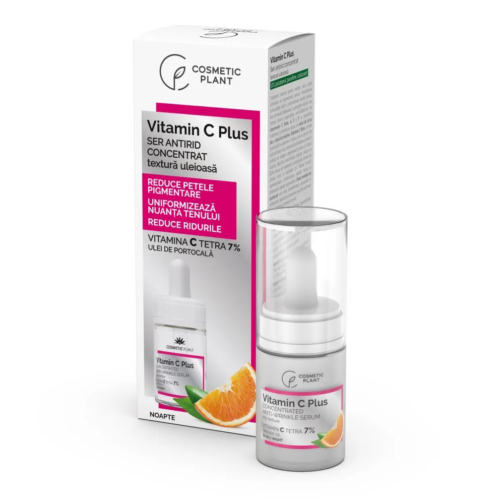 Ser antirid concentrat uleios Vitamin C Plus, 15 ml, Cosmetic Plant