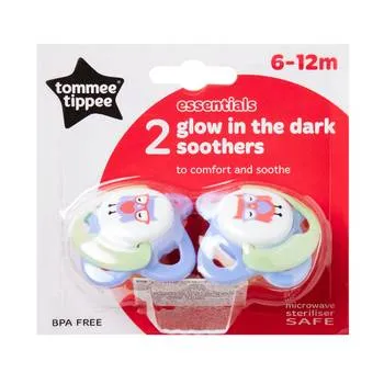 Suzeta de noapte din latex 6-12 luni Pasari, 2 bucati, Tommee Tippee