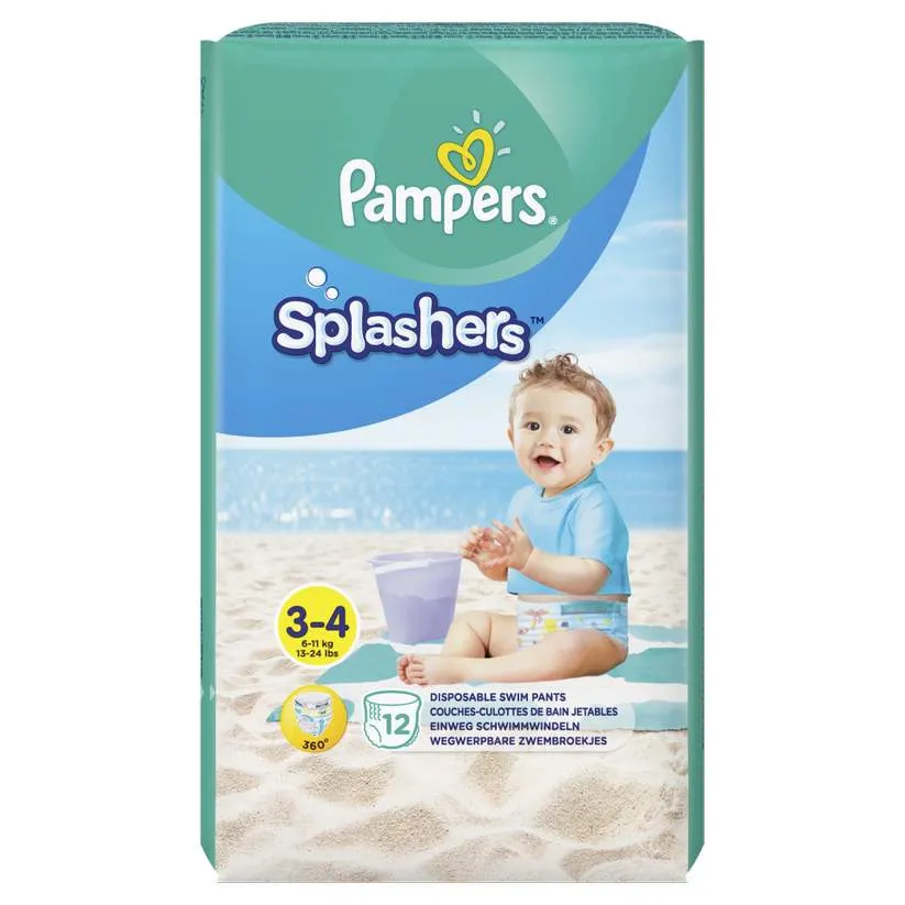 PAMPERS SPLASH 3 SLIP DE APA 6-11KG 12 BUCATI