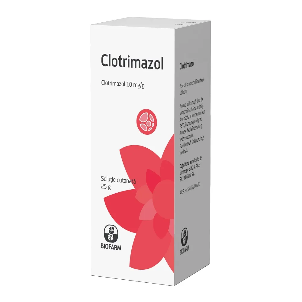 Clotrimazol 1% solutie externa  x 25ml
