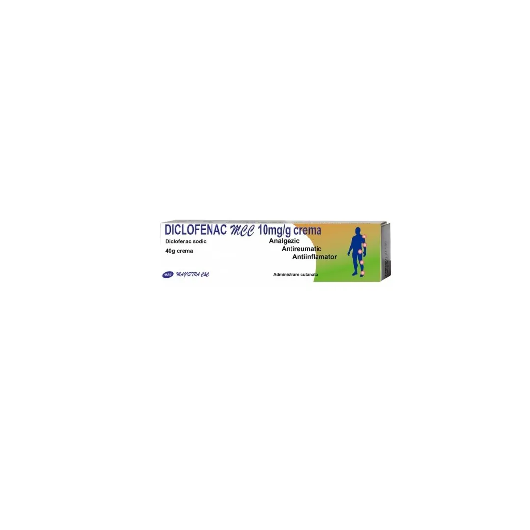 Diclofenac MCC crema 10mg/g, 40 g, Magistra