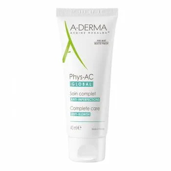 Crema pentru ten cu tendinta acneica Phys-AC Global, 40ml, A-Derma