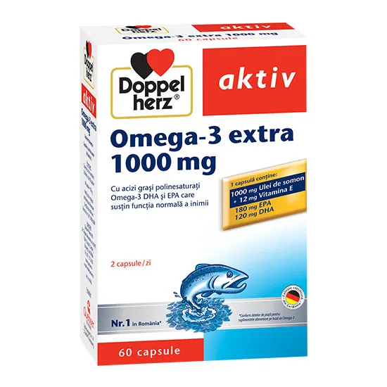 DOPPELHERZ AKTIV OMEGA-3 EXTRA 1000MG X 60 CAPSULE