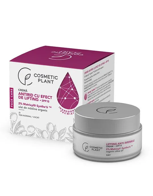Crema antirid de zi cu efect lifting SPF15, 50 ml, Cosmetic Plant