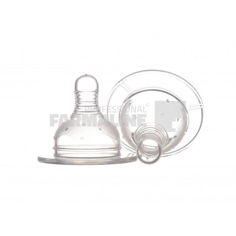 Minut Baby TR 2011007 Tetina silicon gat larg 0+ luni 2 bucati