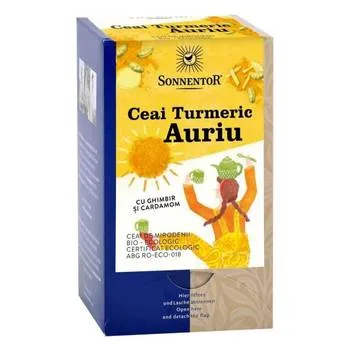 Ceai Bio Turmeric Auriu cu Ghimbir si Cardamom, 18 plicuri, Sonnentor