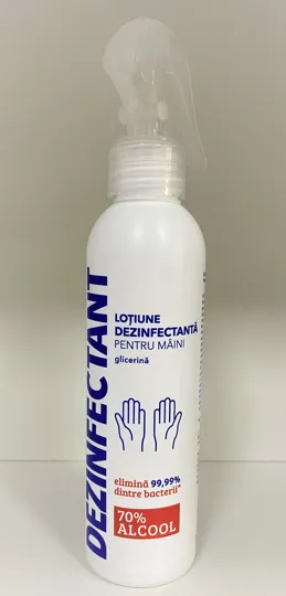 Lotiune dezinfectanta  pentru maini 70% alcool etilic si glicerina, 250 ml, Cosmetic Plant
