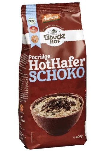 Terci de ovaz cu ciocolata fara gluten ECO, 400 g, Bauck Hof