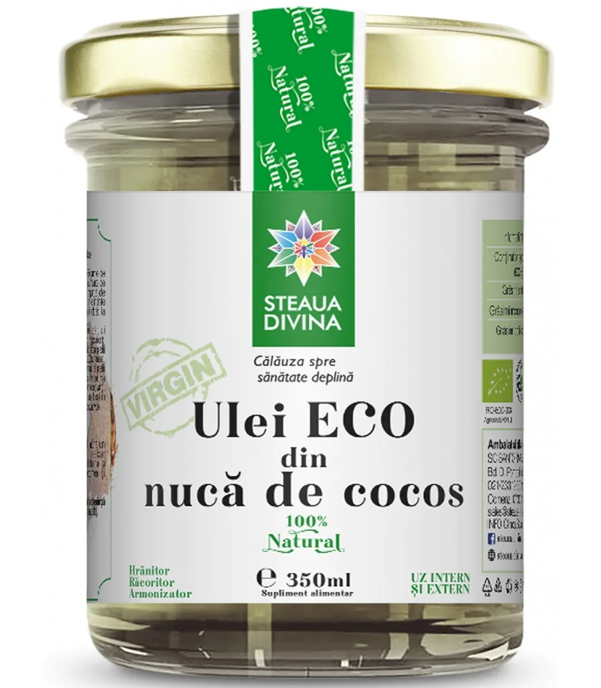 Ulei Cocos Eco x 350ml (Steaua Divina)