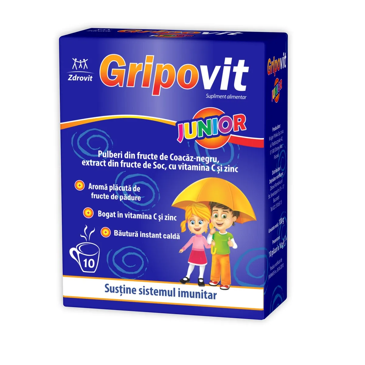 Zdrovit Gripovit Junior-pulb.pt.sol.orala x 10pl