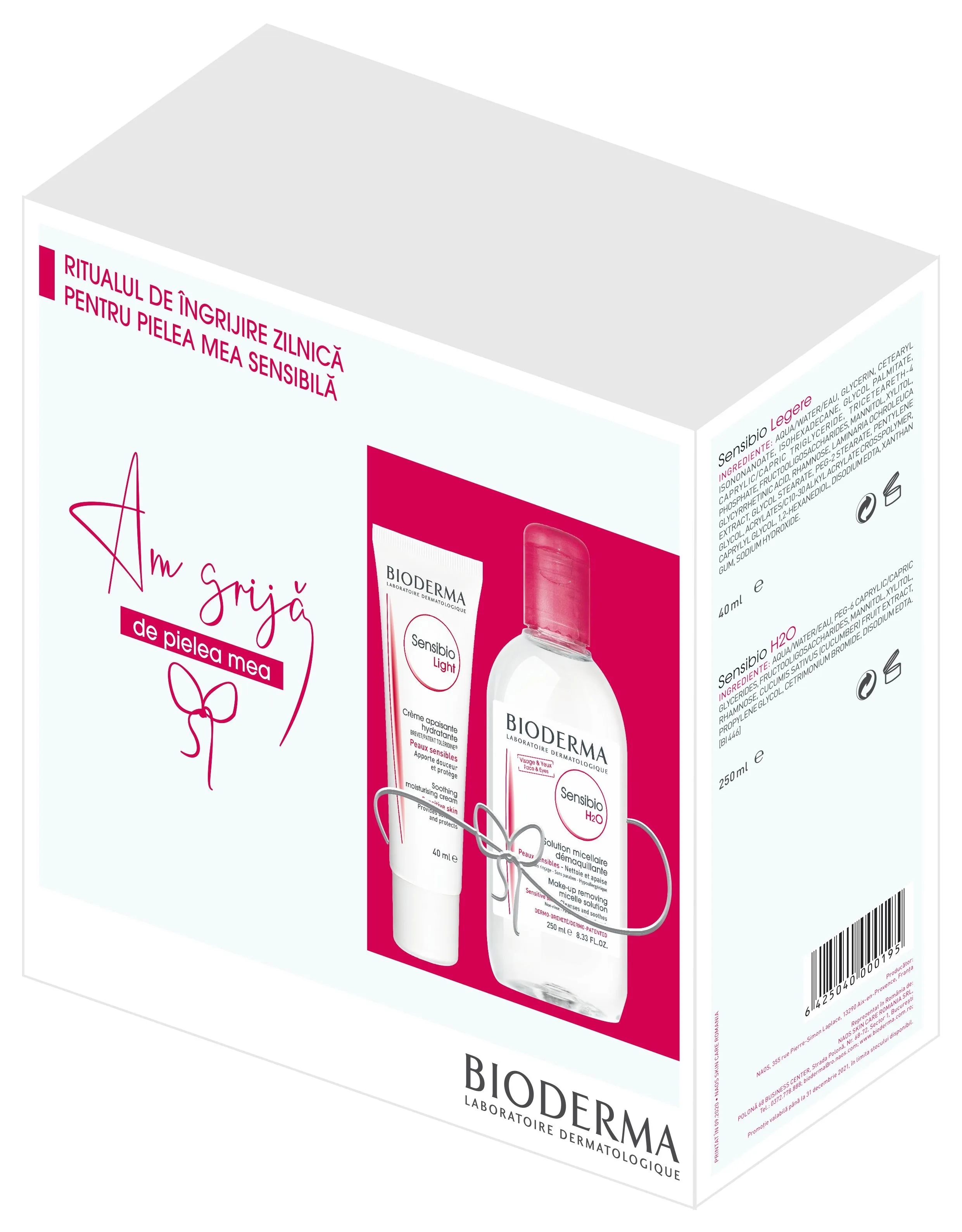 BIODERMA Sensibio Legere crema 40ml+Sensibio H2O 250ml