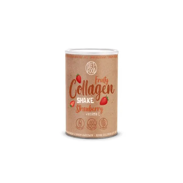 Shake fruity colagen, capsuni, 300 g, Diet-Food