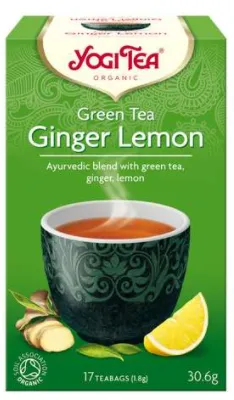 Ceai Bio Verde, Ghimbir si Lamaie x 17plic (YogiTea)