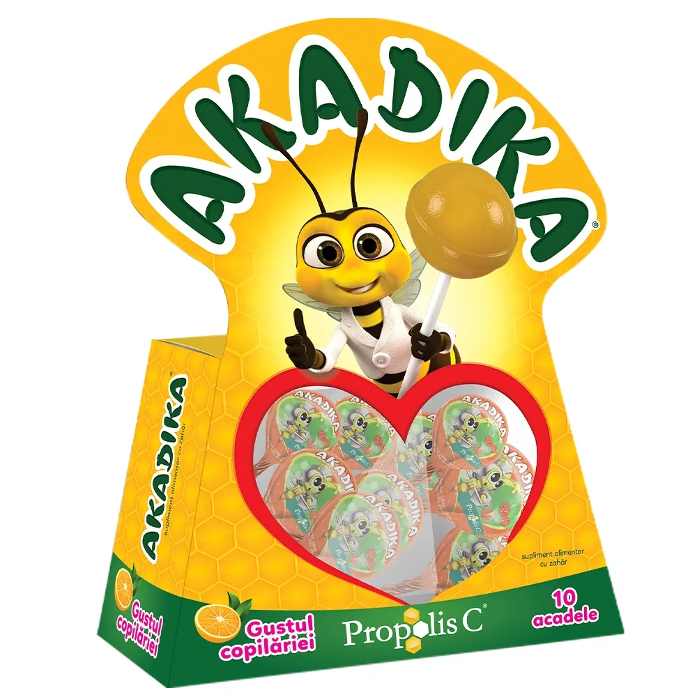 Akadika Propolis C portocala 10 bomboane, Fiterman