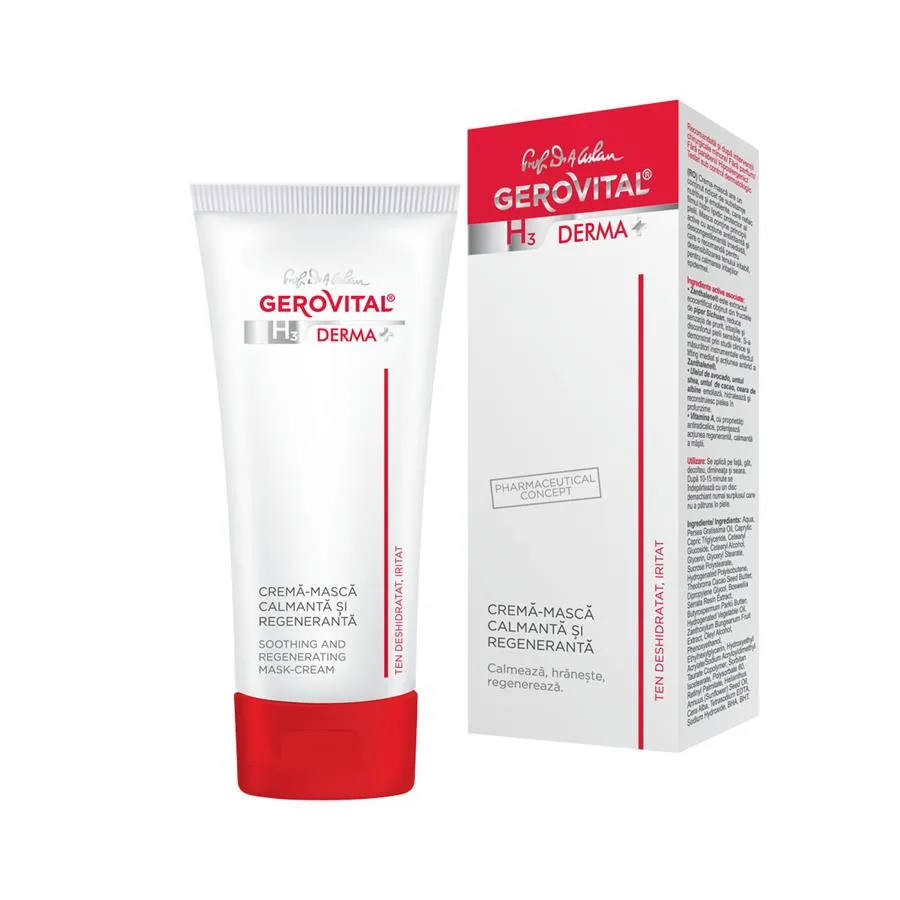 Crema-masca calmanta H3 Derma+, 50 ml, Gerovital 381