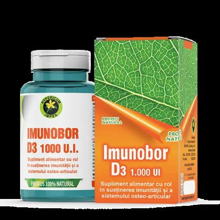 Imunobor D3 1000 UI, 60 capsule, Hypericum
