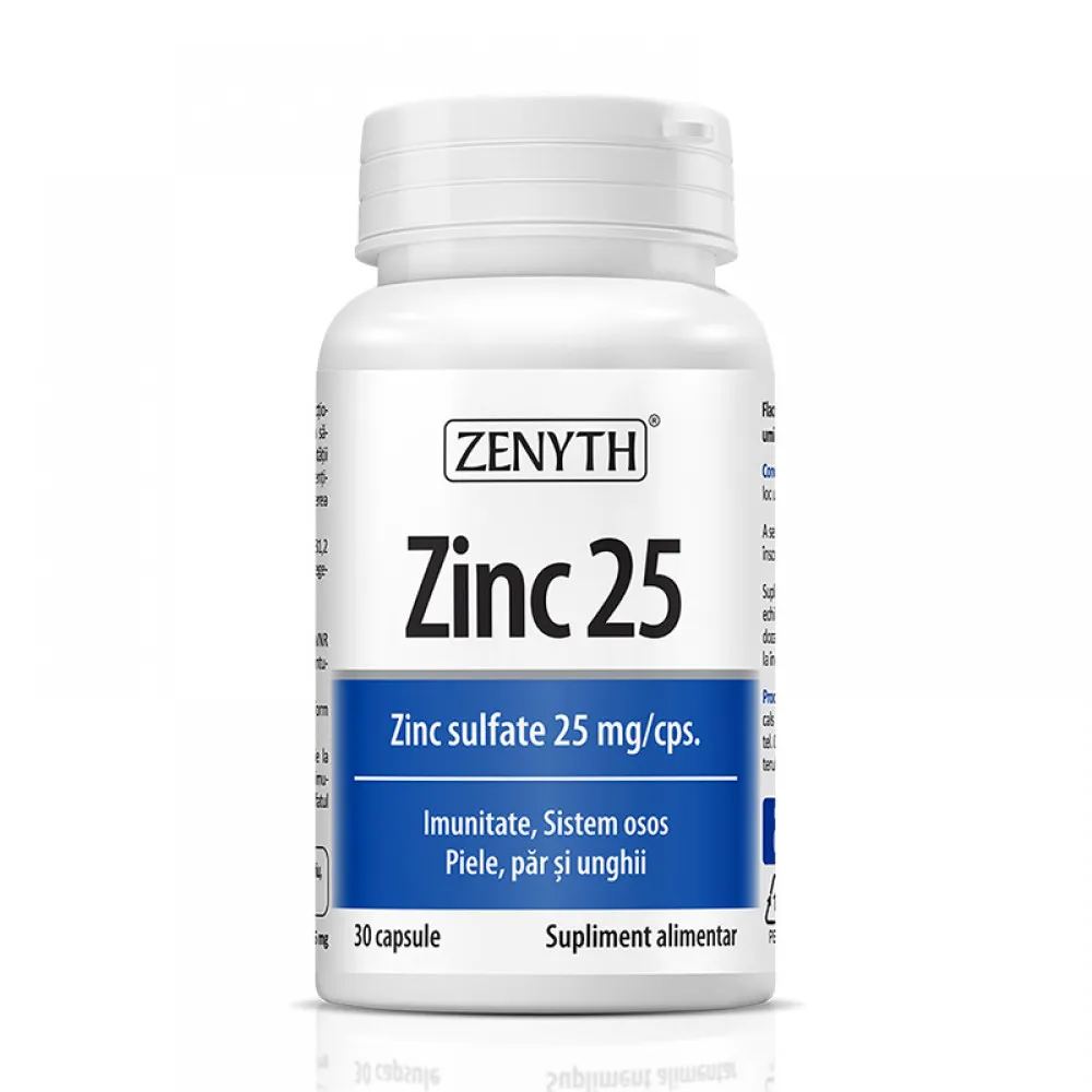 Zinc 25 (30 capsule), Zenyth Pharmaceuticals
