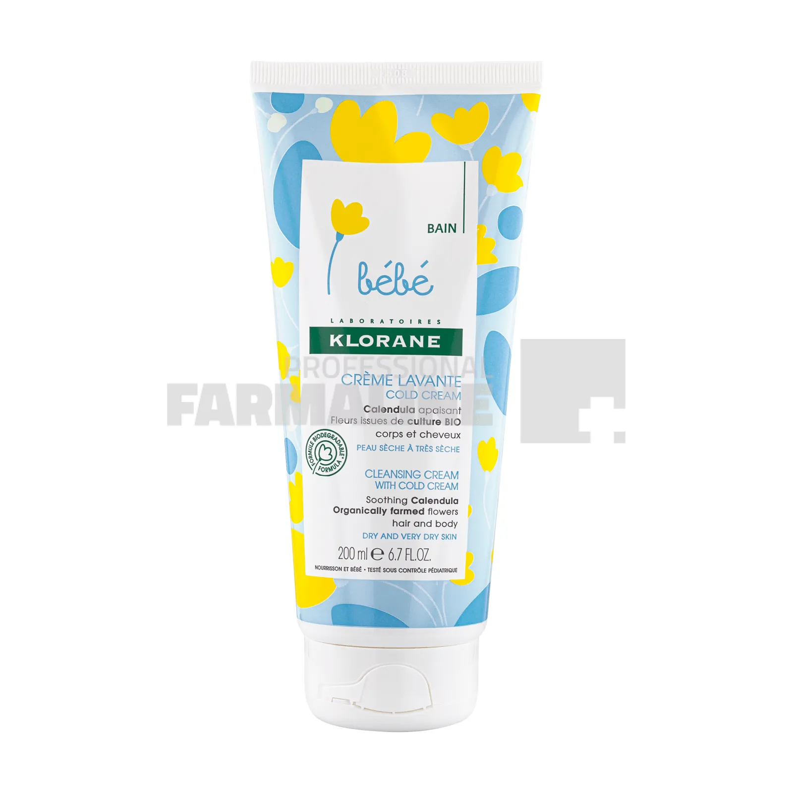 Klorane Bebe Cold Cream Crema curatare 200 ml