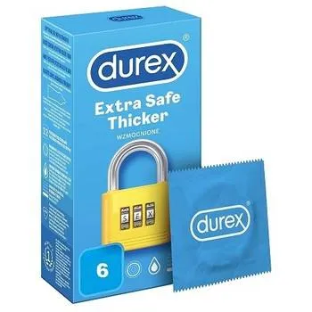 Prezervative Extra Safe, 6 bucati, Durex