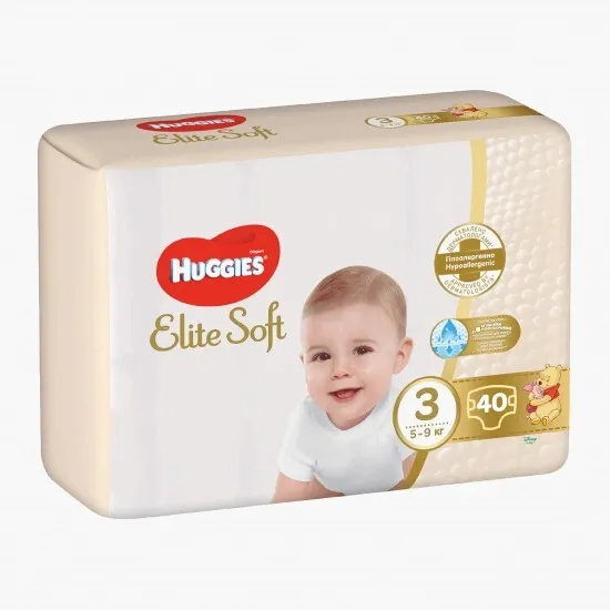 HUGGIES ELITE SOFT MARIMEA 3 5-9KG X 40 BUCATI